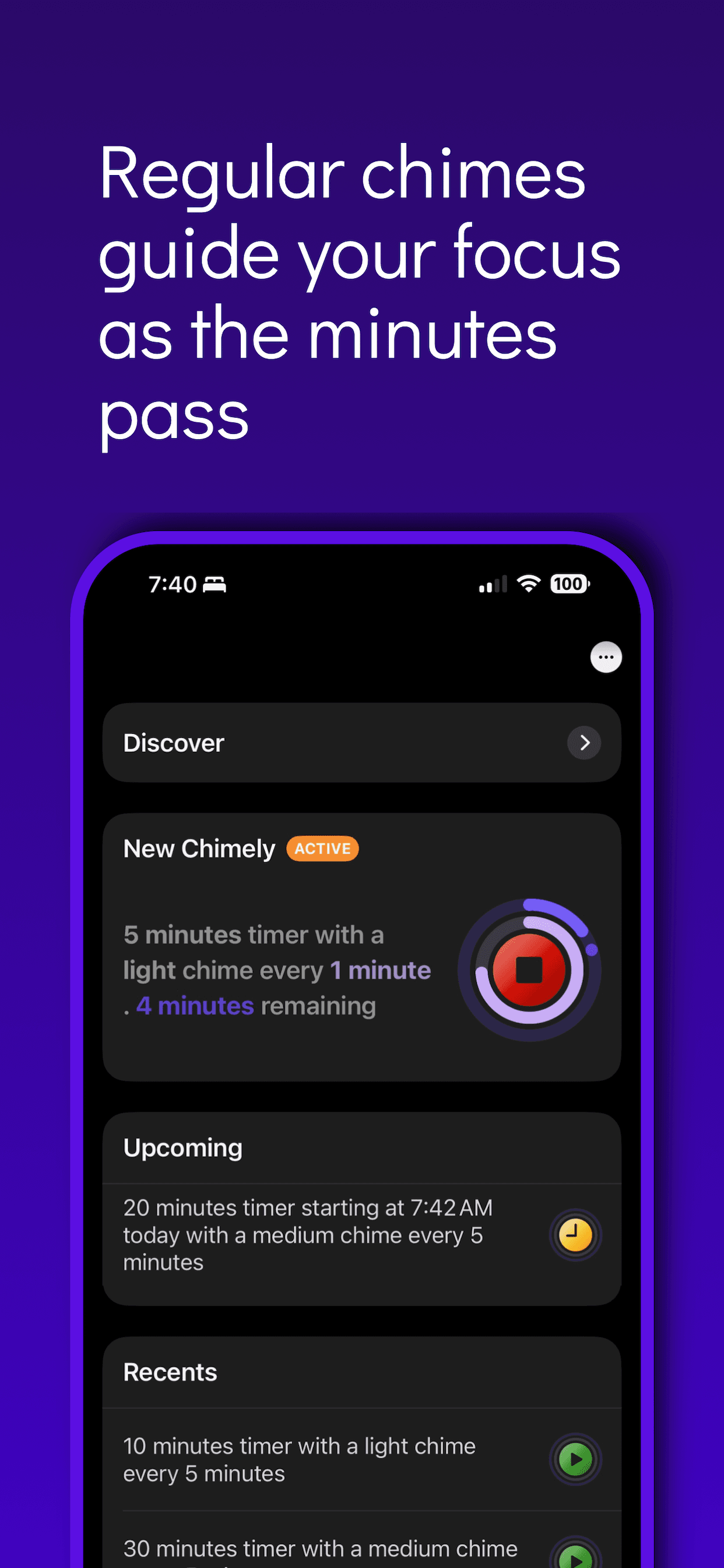 Chimely countdown timer screen 2