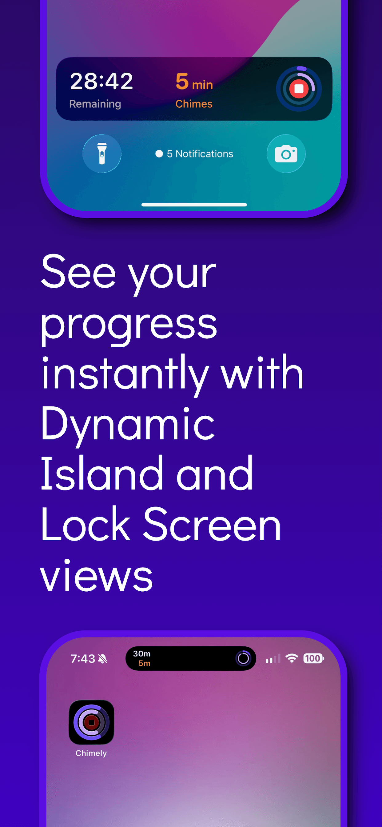 Chimely countdown timer screen 5